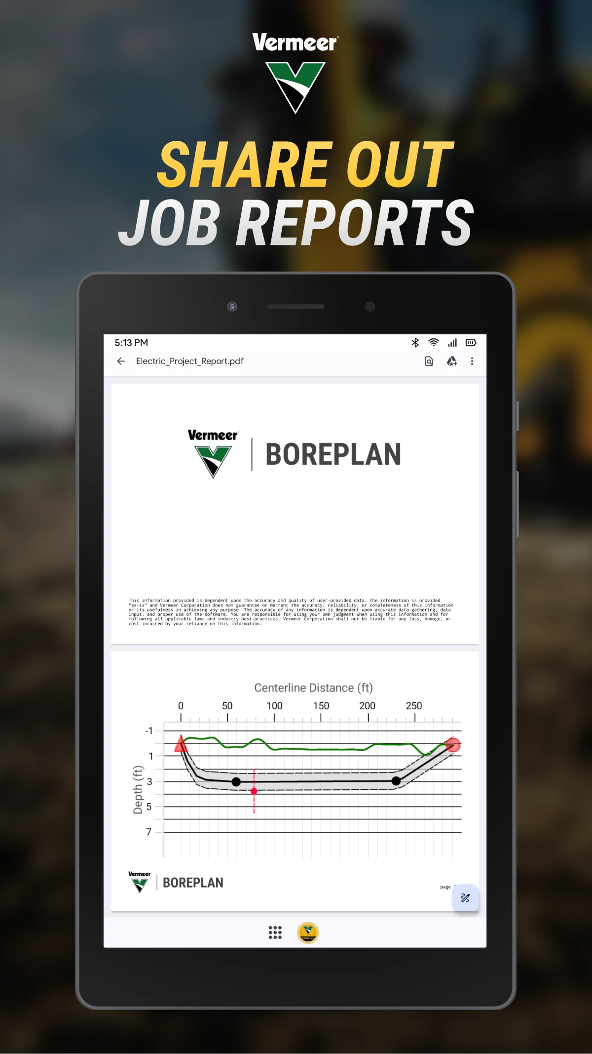 Vermeer BorePlan screenshot