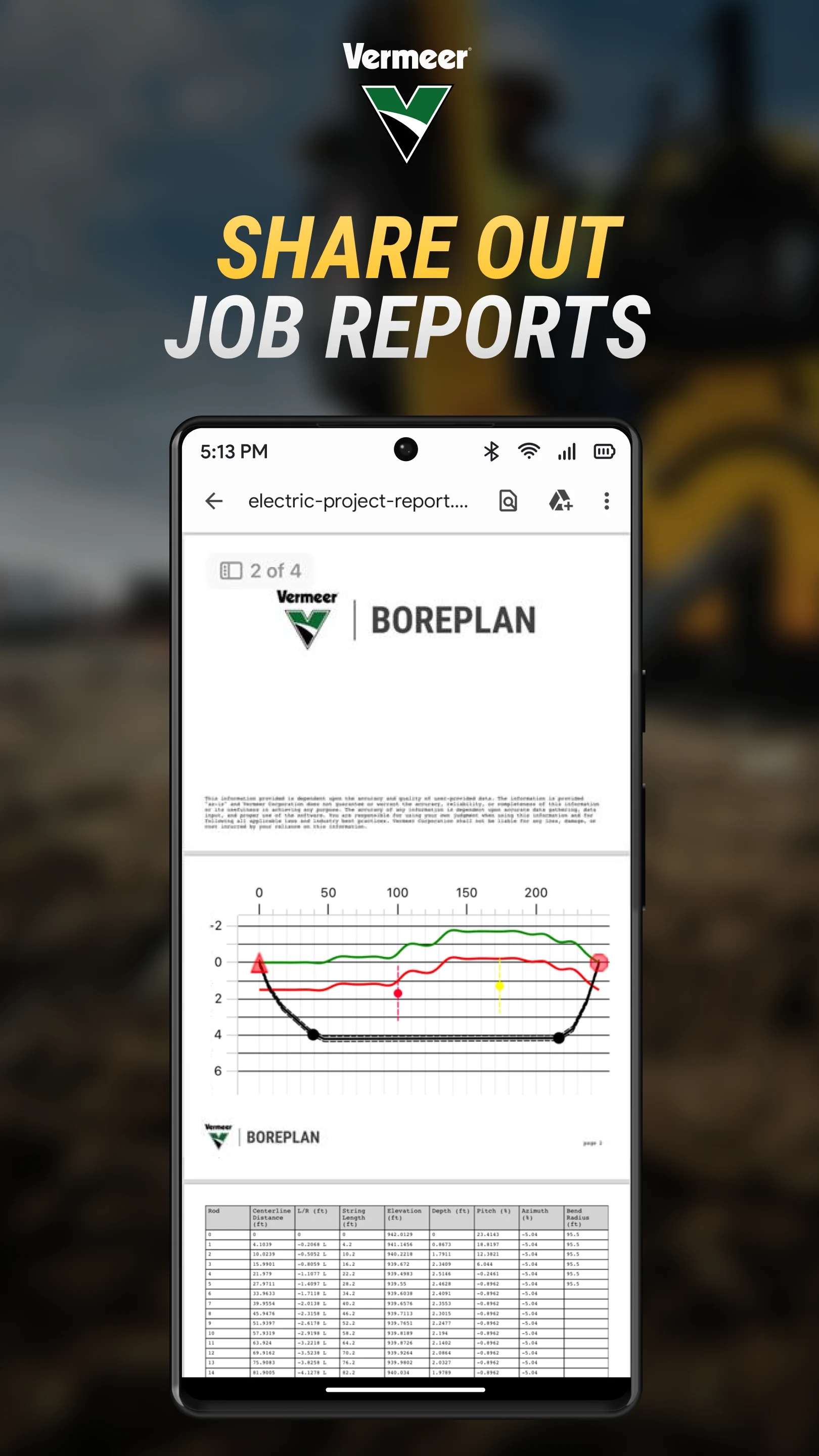 Vermeer BorePlan screenshot